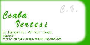csaba vertesi business card